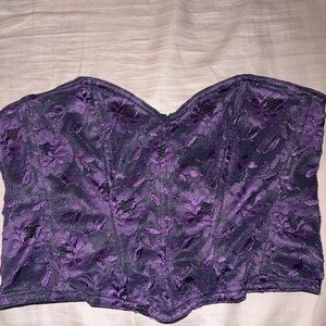 Purple Lace Bustier Top